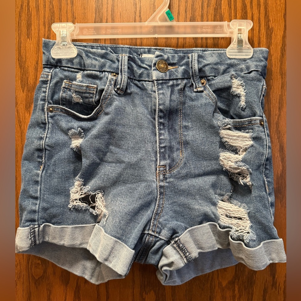 Distressed Denim Women Shorts